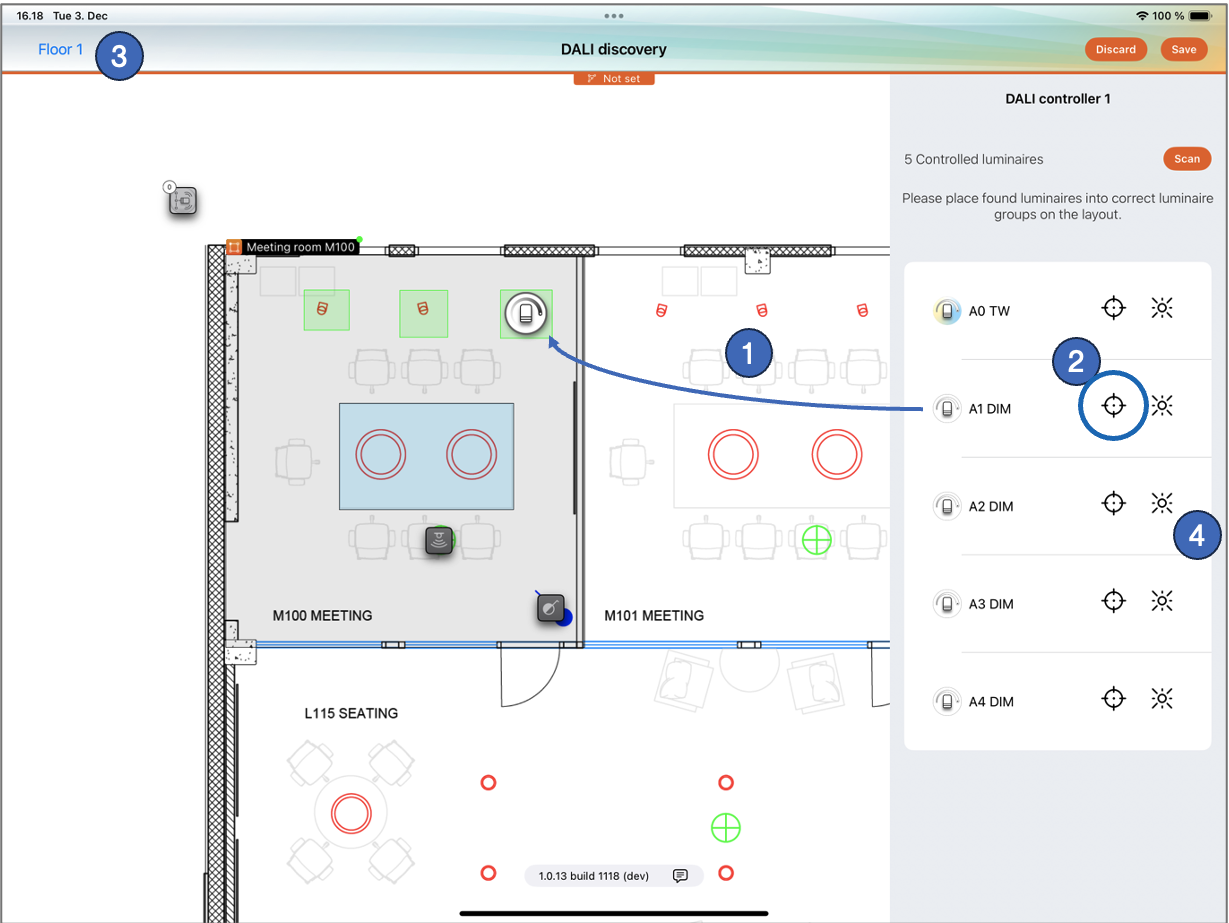 Defining luminaire groups