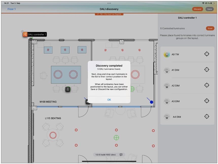 Discovery completed dialog