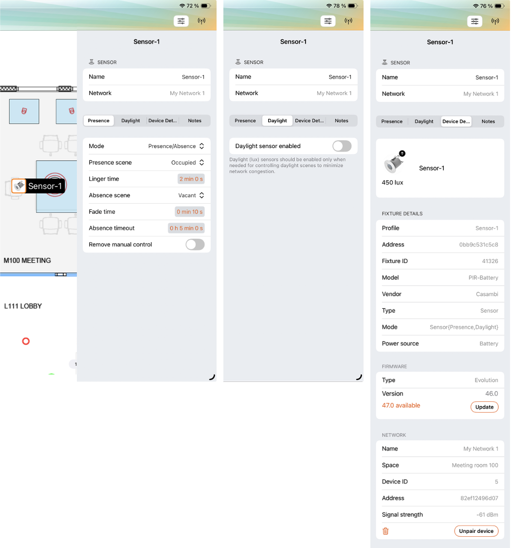 Sensor Properties on iOS