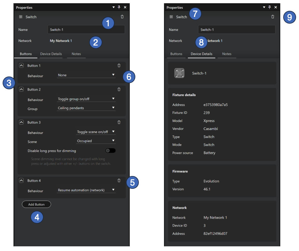 Switch Properties on Windows