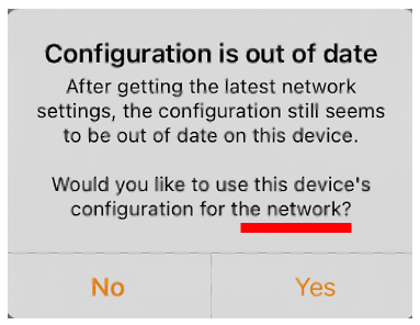 Use device configuration for netwowrk